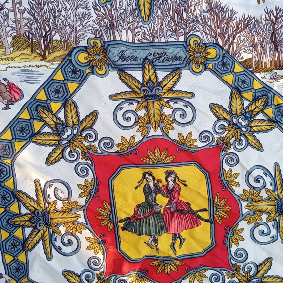 Vintage Hermes "Joies L'hiver" silk scarf - Picture 3 of 3
